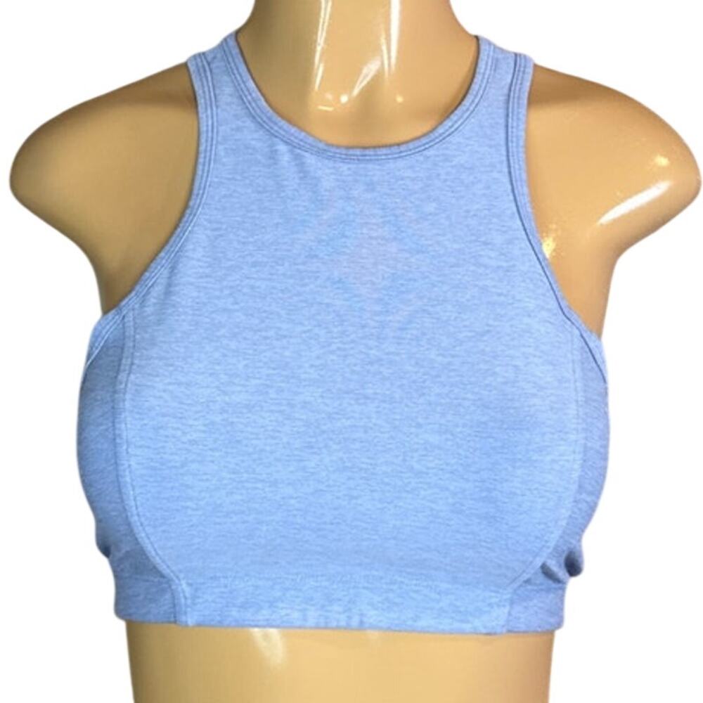Outdoor Voices Athena Crop Tank Top Sports Bra Racerback Light Blue Size Small